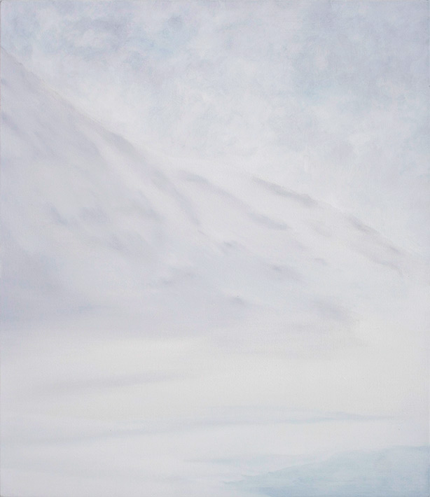 <p>Schneelandschaft 2 2006, 73 x 63 cm, Öl auf Leinwand</p>