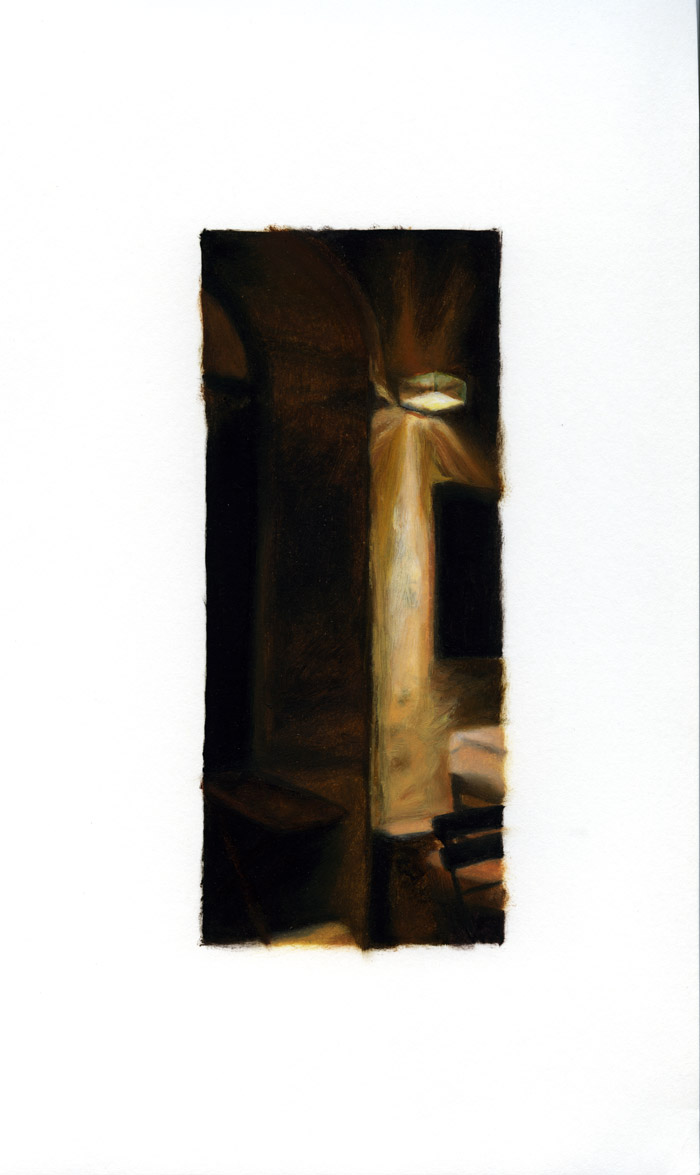 <p>untitled (lights 10) 2008, 18 x 8 cm, oil on paper</p>