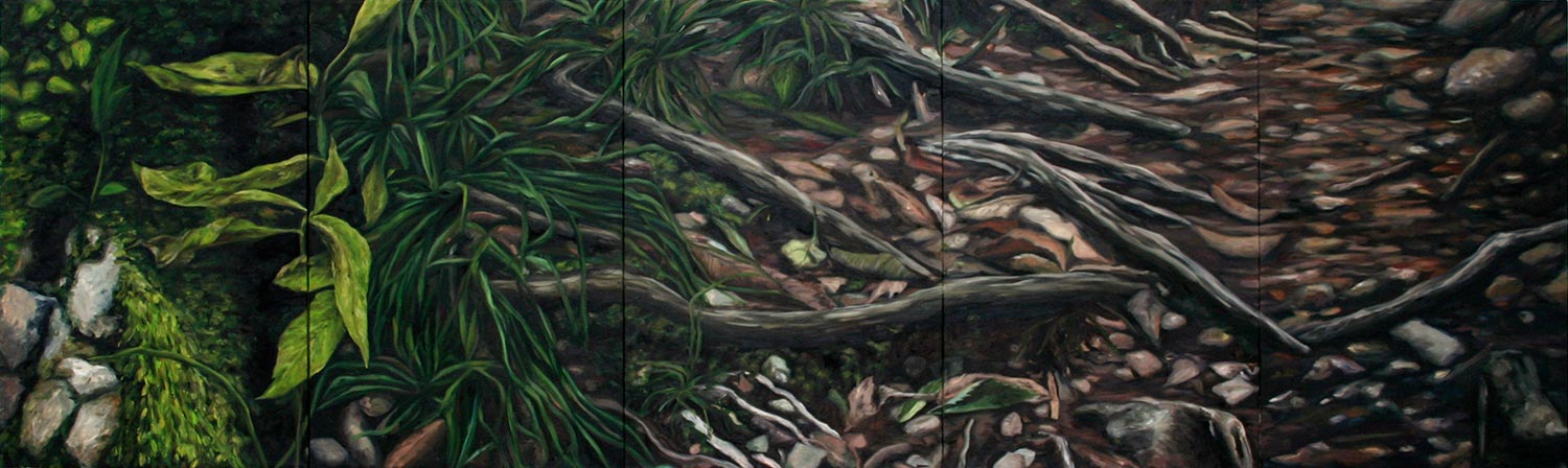 <p>untitled 2009/10, 75 x 250 cm, oil on canvas (5 pieces)</p>
